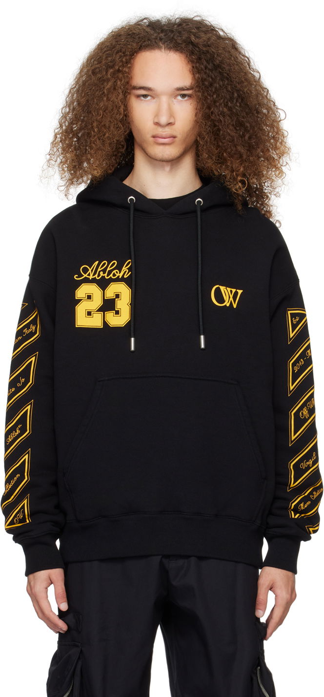 Huppari Off-White Black 'OW 23' Skate Hoodie Musta | OMBB085S24FLE0121022