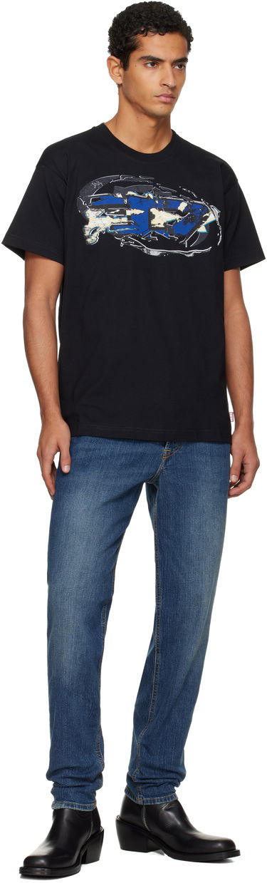 T-paita Diesel Graphic Print T-shirt Musta | A19571-0PLAT-9XX, 3