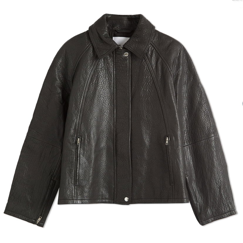 Takki Samsoe Samsoe Samsøe Samsøe Sanok Leather Jacket Musta | F24400104