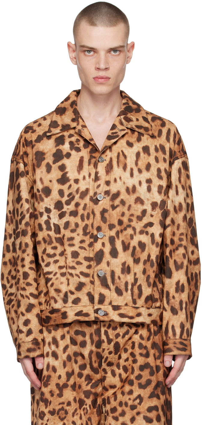 Takki We11done We11done Allover Print Jacket Ruskea | WD-JK1-23-245-U-BR, 0