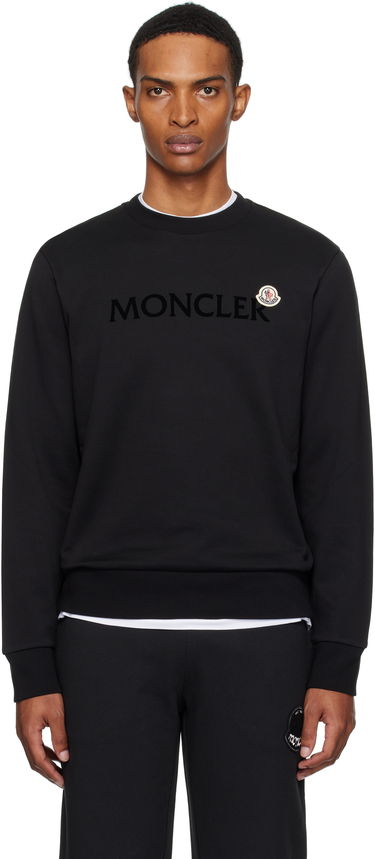 Huppari Moncler Logo Cotton Sweatshirt Musta | K20918G00040809KR, 0