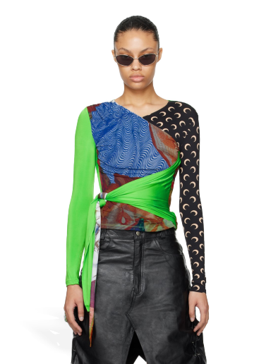 T-paita Marine Serre Shelter Draped Blouse Vihreä | WTO049