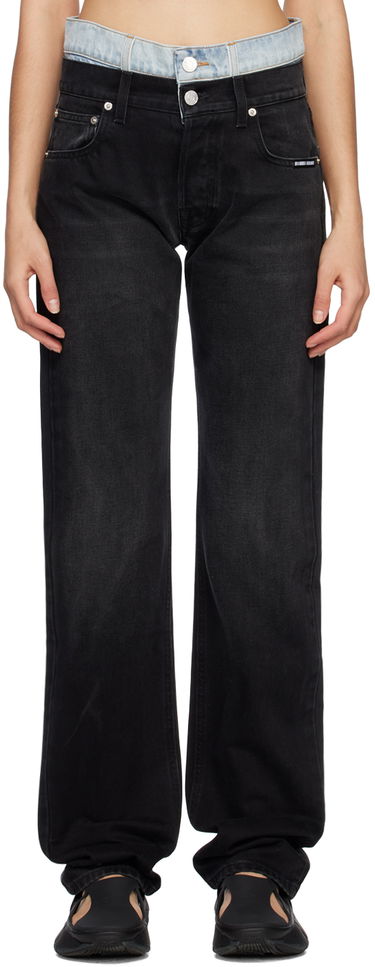Jeans VETEMENTS VTMNTS Double Waist Jeans Musta | VL16PA400B, 0