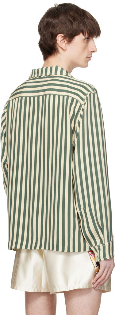 Paita Bode Bode Soda Stripe Trillium Shirt Vihreä | MRS25SH014, 2