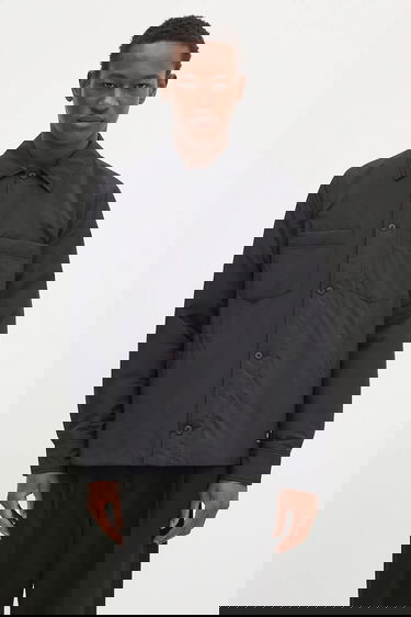 Puffer takki Samsoe Samsoe Samsoe Samsoe Sapally Padded Overshirt Musta | M25100087, 0