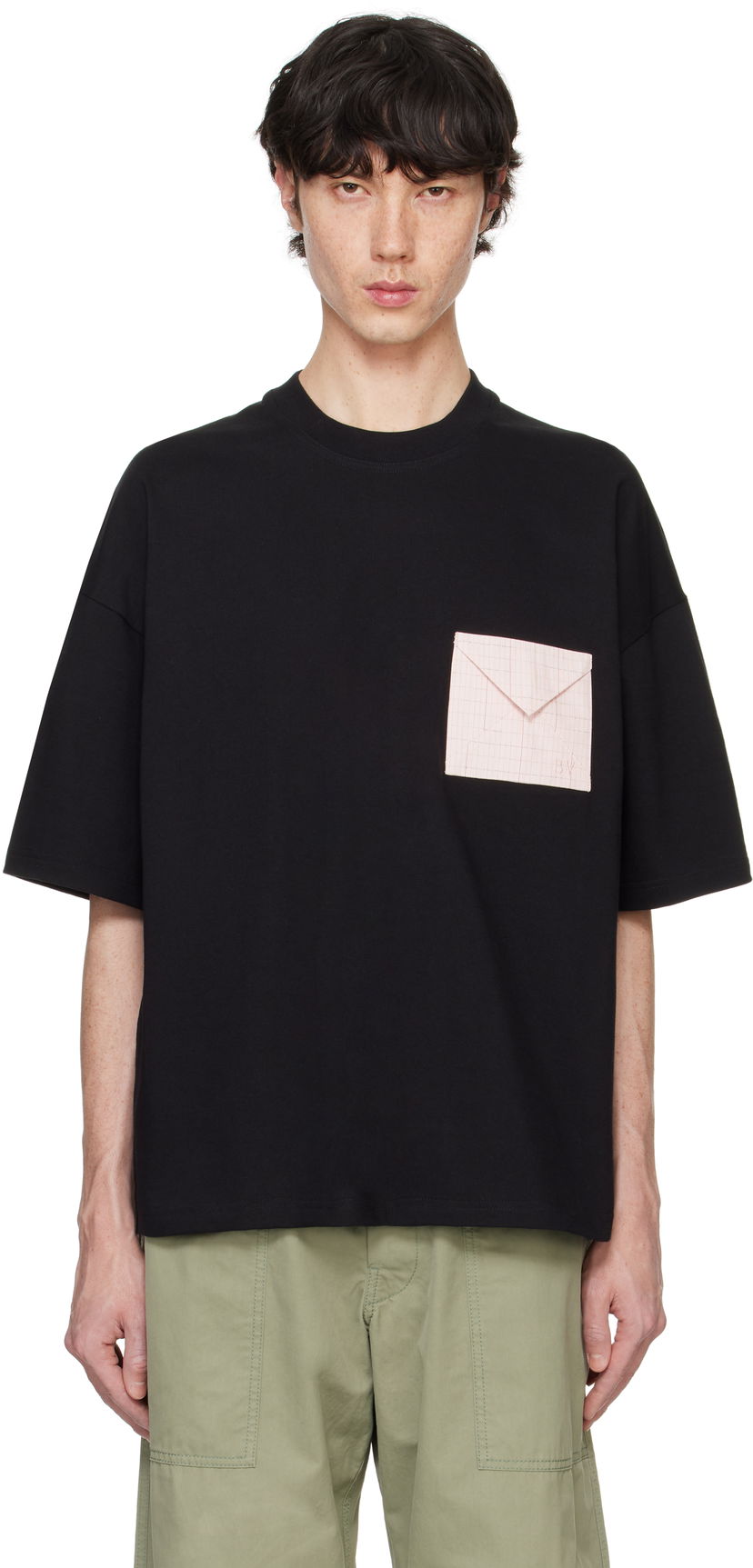 T-paita Bottega Veneta Pima Cotton Jersey Oversized T-shirt Musta | 804276 V4N50 1000
