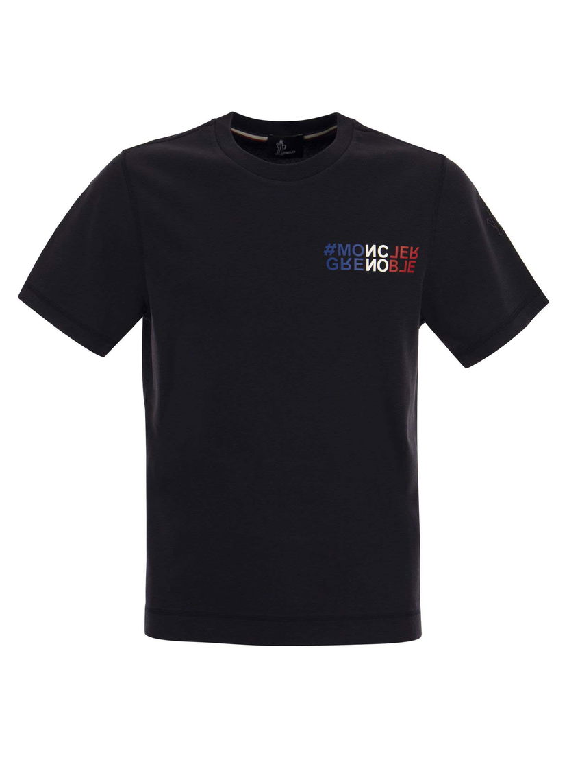 T-paita Moncler Grenoble Logo T-Shirt Tummansininen | i20978c0000383927 773