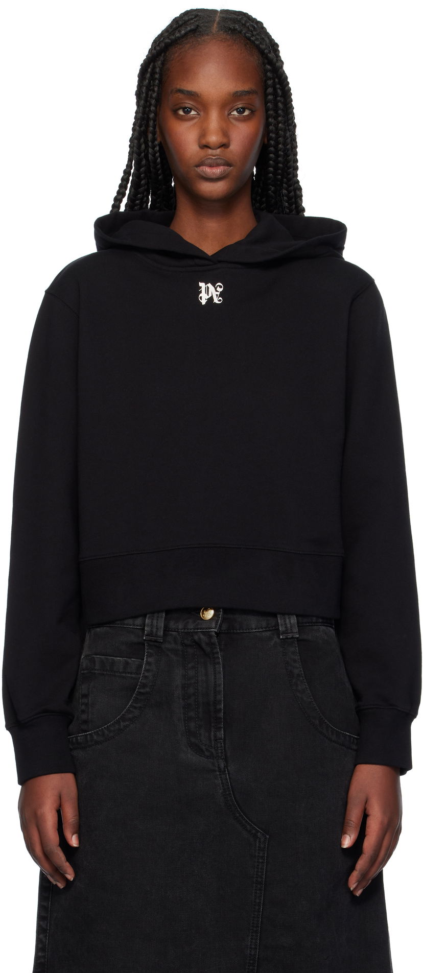 Huppari Palm Angels Pencil Hoodie Musta | PWBB069F24FLE0051003