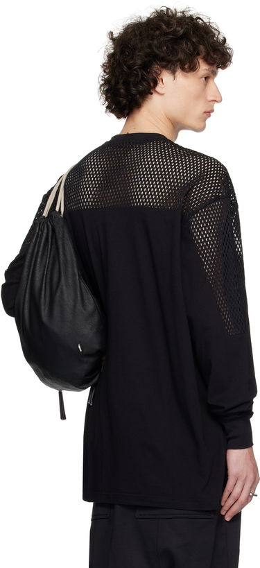 T-paita Rick Owens Rick Owens Champion Edition Girdered T-Shirt Musta | CM01E1673 CHJGOM JERSEY + MESH, 2