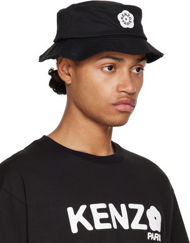 Huppari KENZO Logo Patch Bucket Hat Musta | FF58AC414F34, 1
