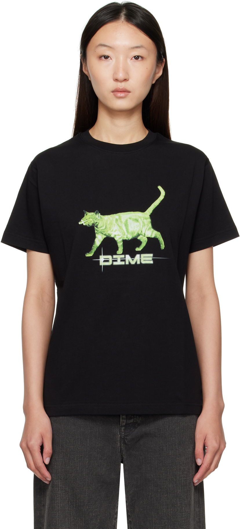 T-paita Dime Dime Splinter Graphic T-Shirt Musta | DIMESU2552BLK