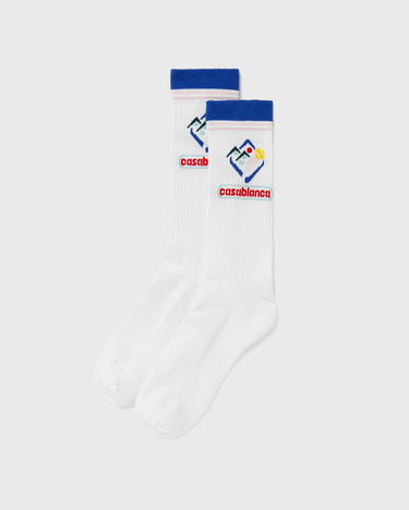 Sukat Casablanca Casablanca Fuji Icon Socks Valkoinen | APF25-ACC-010-04, 2