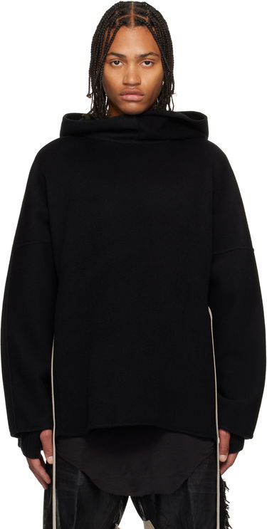 Huppari Rick Owens Concordians Cashmere Tunic Hoodie Musta | RR02E1502 DWS, 0