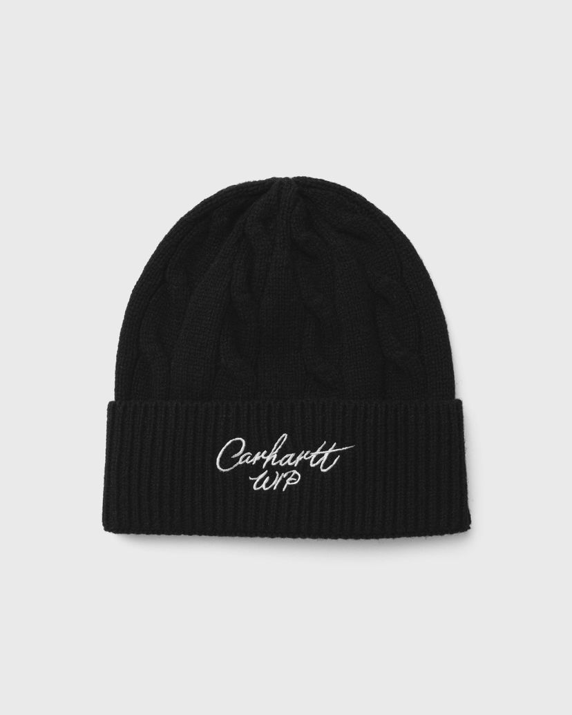 Pipo Carhartt WIP Signature Cable Beanie Musta | I035464-1T8.XX