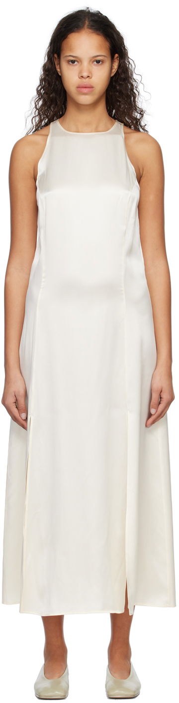 Mekko Loulou de Saison Loulou de Saison Mina Midi Dress Valkoinen | MINA