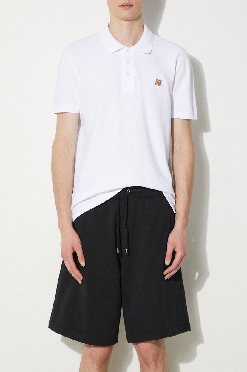 Poolopaita MAISON KITSUNÉ Maison Kitsuné Bold Fox Head Patch Oversize Jog Shorts Valkoinen | MM01121KM0001
