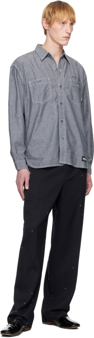 Paita Neighborhood Neighborhood Chambray Long Sleeve Shirt Harmaa | 251ARNH-SHM02, 3