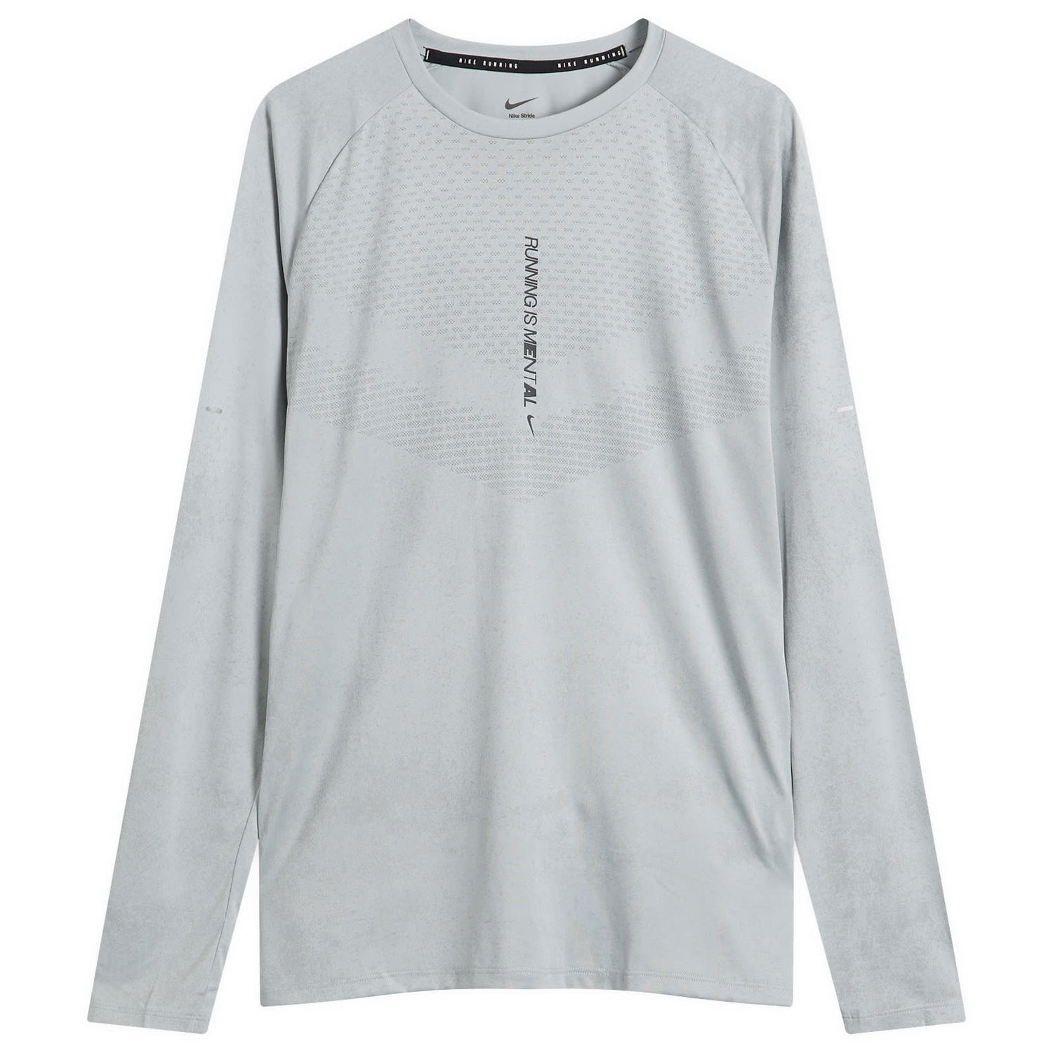 T-paita Nike Stride Long Sleeve Running Top Harmaa | IM7836-077, 1