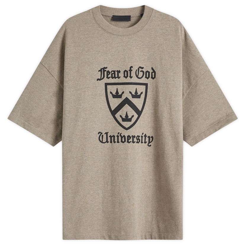 T-paita Fear of God Essentials University Graphic T-Shirt Size Large Beige | 125HO242001F