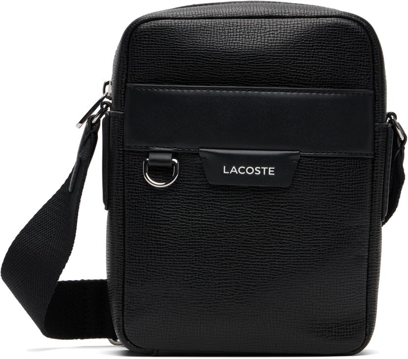 Olkalaukku Lacoste Ossian Leather Satchel Bag Musta | NH5047OI_000