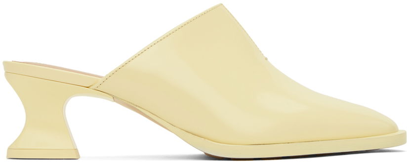 Tennarit ja kengät Bottega Veneta Cha-Cha Sculpted Heel Mules Keltainen | 787035 V4BO0