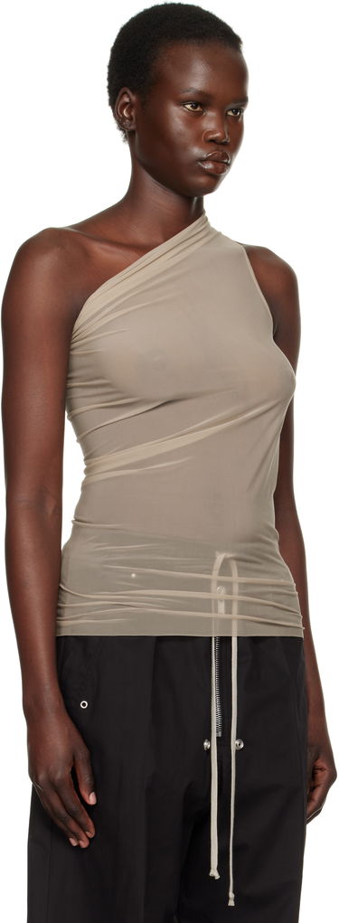 Tankkitoppi Rick Owens Rick Owens Athena One-Shoulder Tank Top Vihreä | RP01E7138 BZ, 4