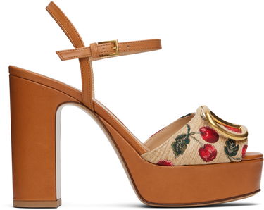 Kengänhoito Valentino Valentino Garavani VLogo Signature Cherryfic Platform Sandals Ruskea | 6W0S0FG2NNX, 0