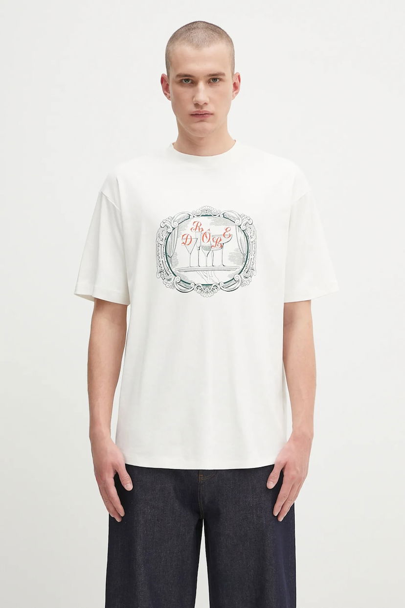 T-paita Drôle de Monsieur Drôle de Monsieur Le Tshirt Plateau Graphic T-Shirt Valkoinen | H.TS255.CO002