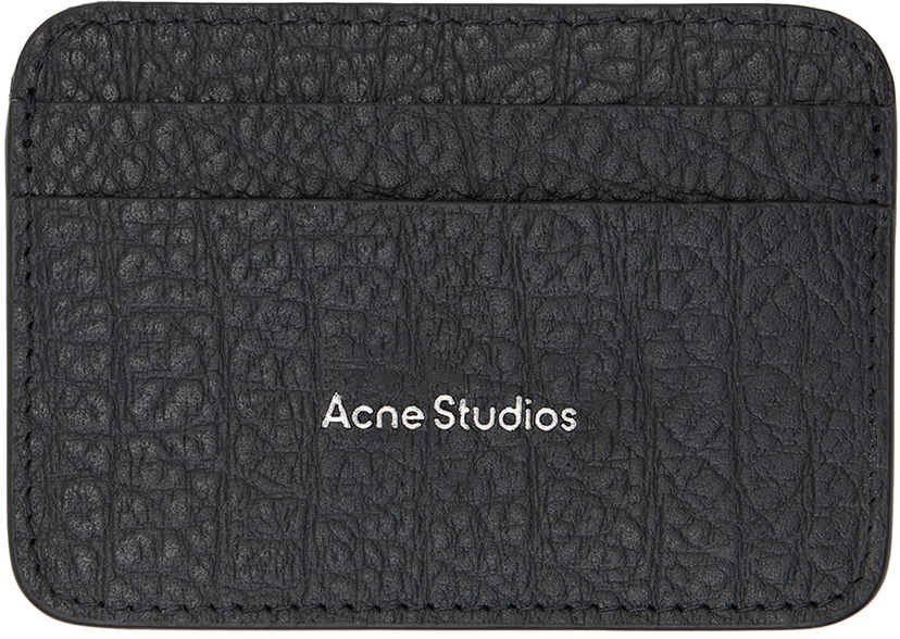 Lompakko Acne Studios Leather Card Holder Musta | CG0245-
