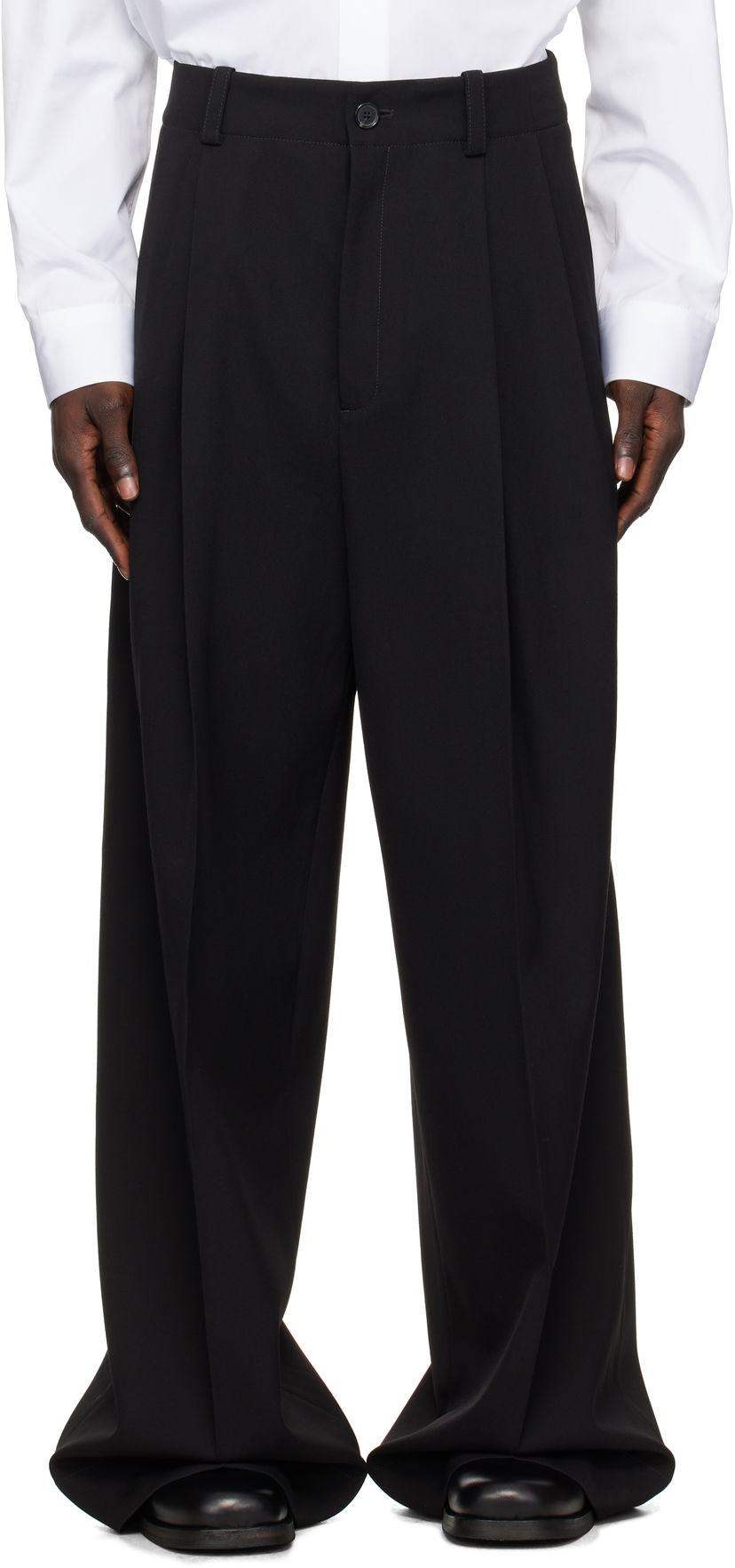 Housut Off-White Wool Tailored Trousers Musta | OMCA24BF24FAB0021010