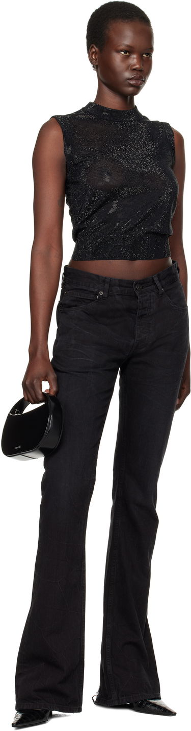 Tankkitoppi Alexander Wang Mock Neck Hotfix Tank Top Musta | 1KC1251078, 3