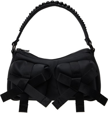 Käsilaukku Simone Rocha Simone Rocha Beaded Utility Bow Pochette Bag Musta | BAG176B 0761, 0