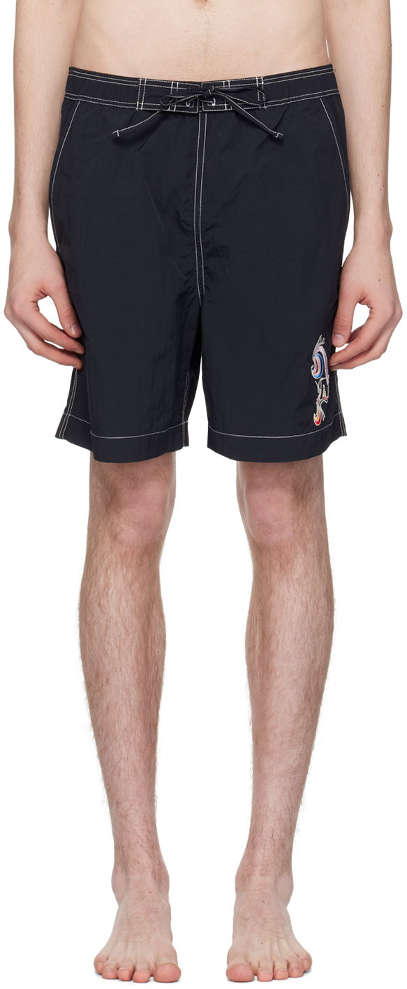 Uimapuvut ISABEL MARANT Embroidered Swim Shorts Musta | 24EMB0009HA-B2P04H