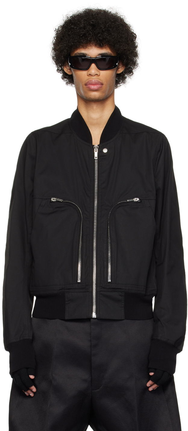 Bomber-takki Rick Owens Bauhaus Bomber Jacket Musta | RU01D3791 TE