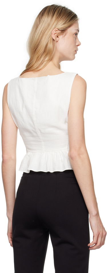Liivi GUIZIO Guizio Adelina Peplum Tank Top Valkoinen | P24109W085, 2