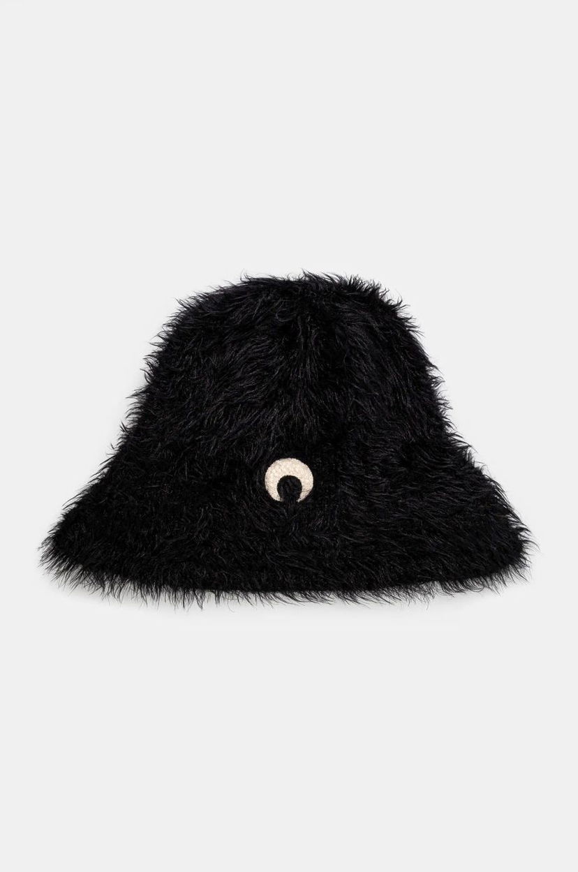 Hattu Marine Serre Wild Puffy Knit Bucket Hat Musta | UHG043A.CKNI0031