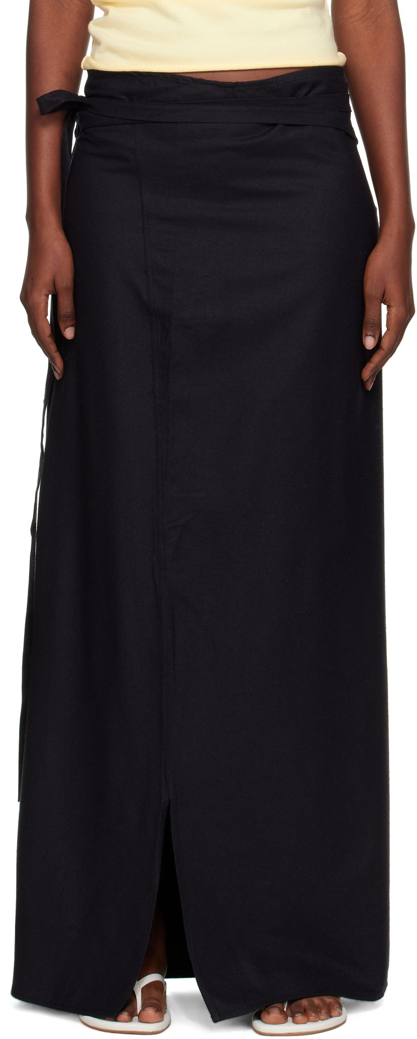 Hame Baserange Baserange Venn Maxi Wrap Skirt Musta | SSVE-WS-AU25