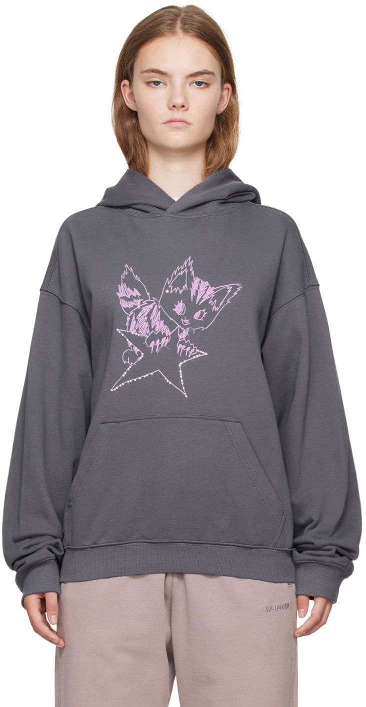 Huppari We11done We11done Monster Fitted Hoodie Harmaa | WD-TH2-24-832-U-CH