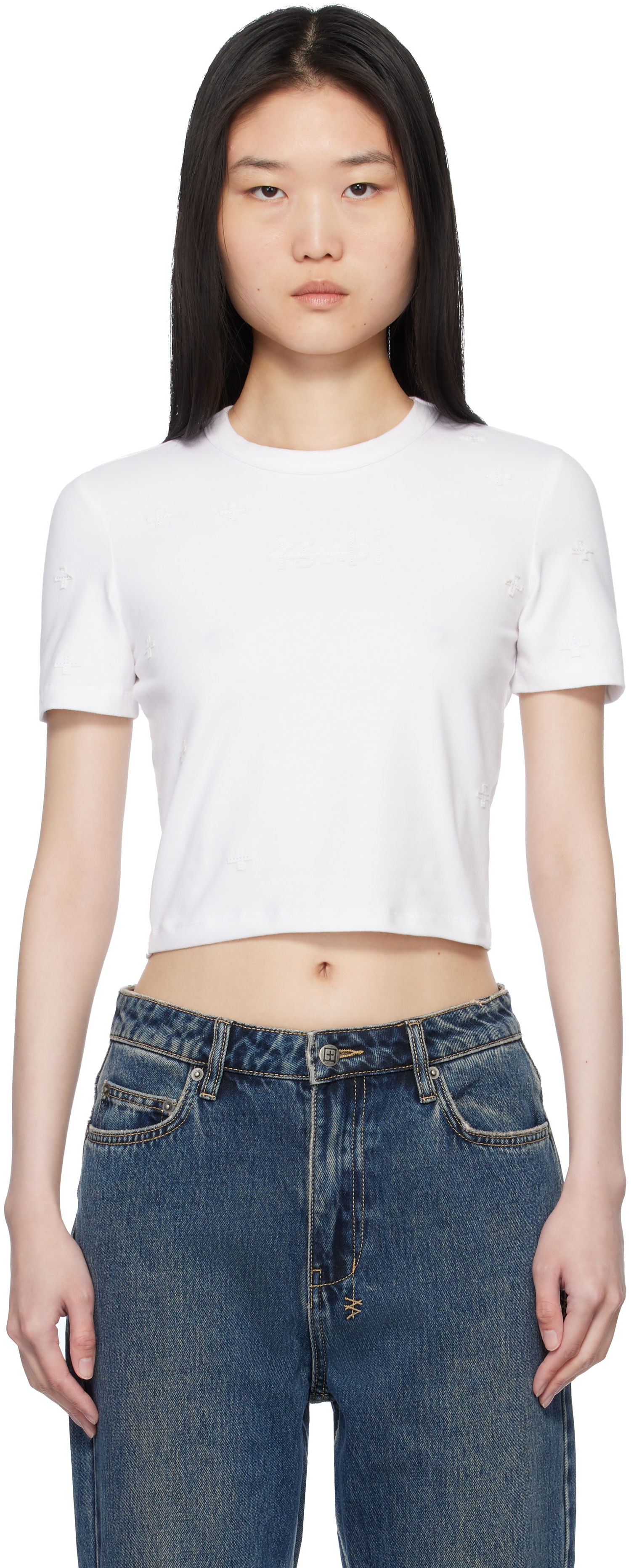 Crop top Ksubi Ksubi 1999 Plus Baby Cropped T-Shirt Valkoinen | WPS25TE012, 0