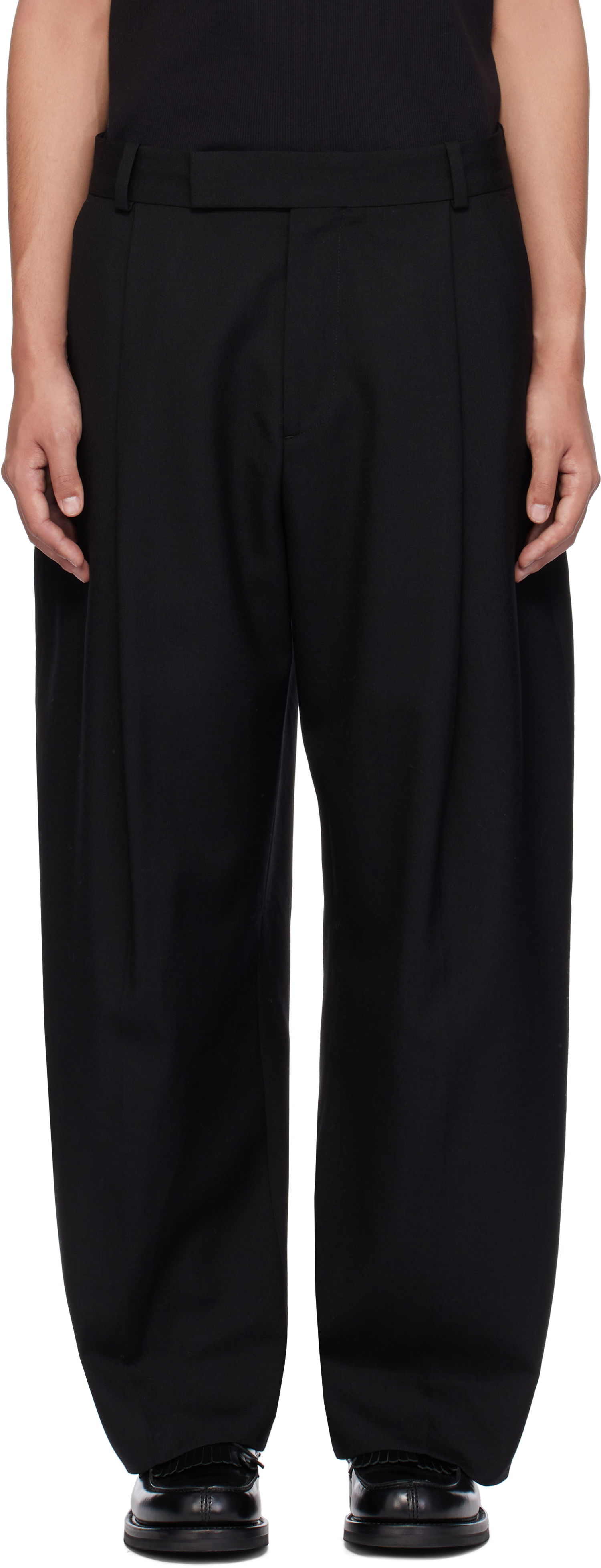 Housut Studio Nicholson Studio Nicholson Pull Wool Trousers Musta | PULL SNM - 1278, 0