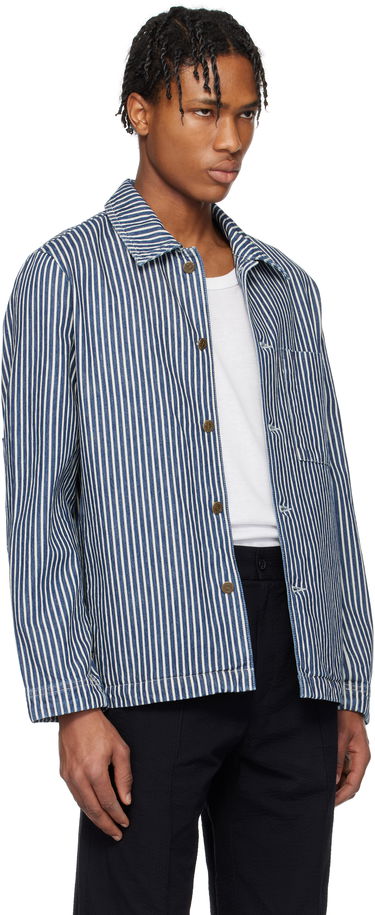 Paita A.P.C. A.P.C. Raphael Striped Denim Jacket Sininen | COHHG-H32001, 1
