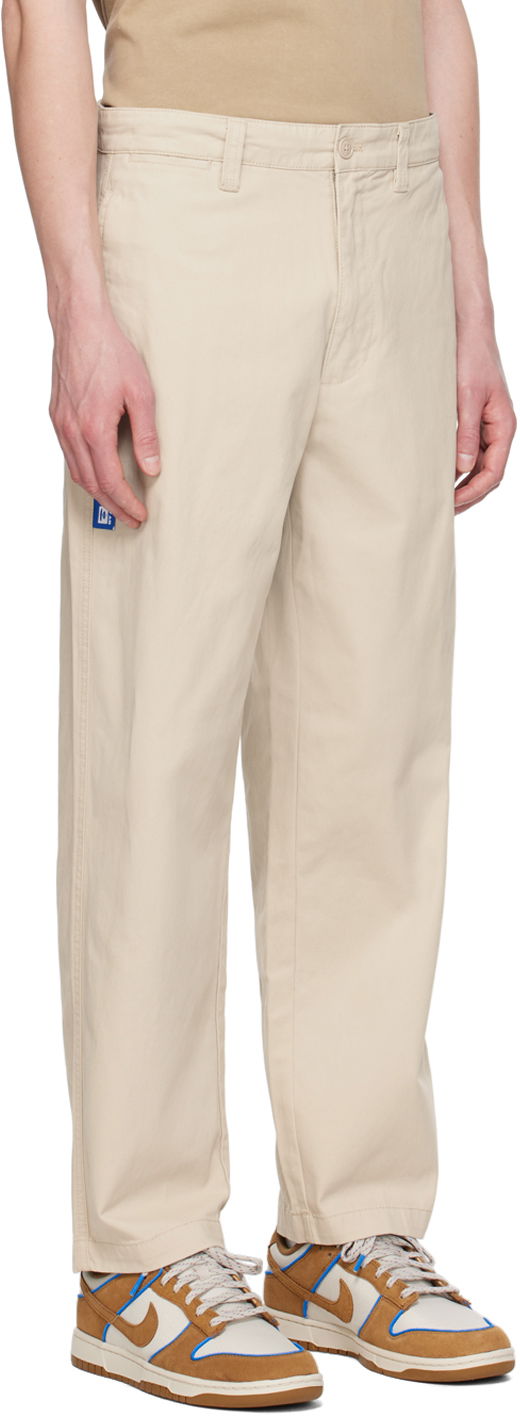 Housut AAPE by A Bathing Ape AAPE by A Bathing Ape Embroidered Trousers Beige | AAPPTMA677XXMBGE, 1