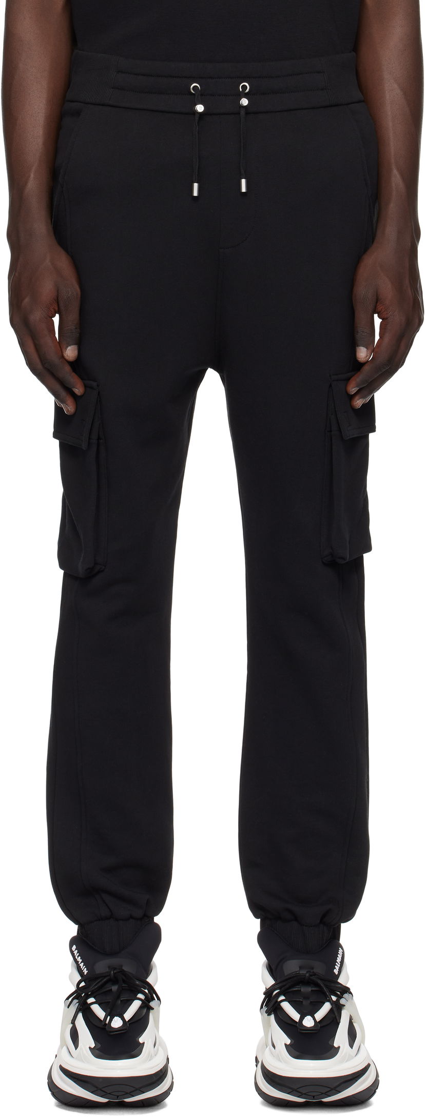 Verryttelyhousut Balmain Print Cargo Pants Musta | DH1OB295BC64