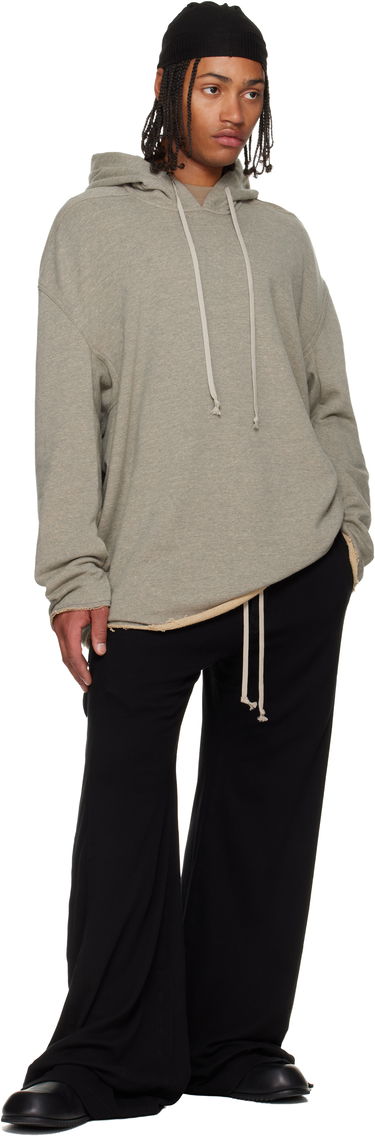 Huppari Rick Owens Rick Owens DRKSHDW Concordians Peter Oversized Raw-Edge Pullover Hoodie Harmaa | DU02E7280 FGM, 3