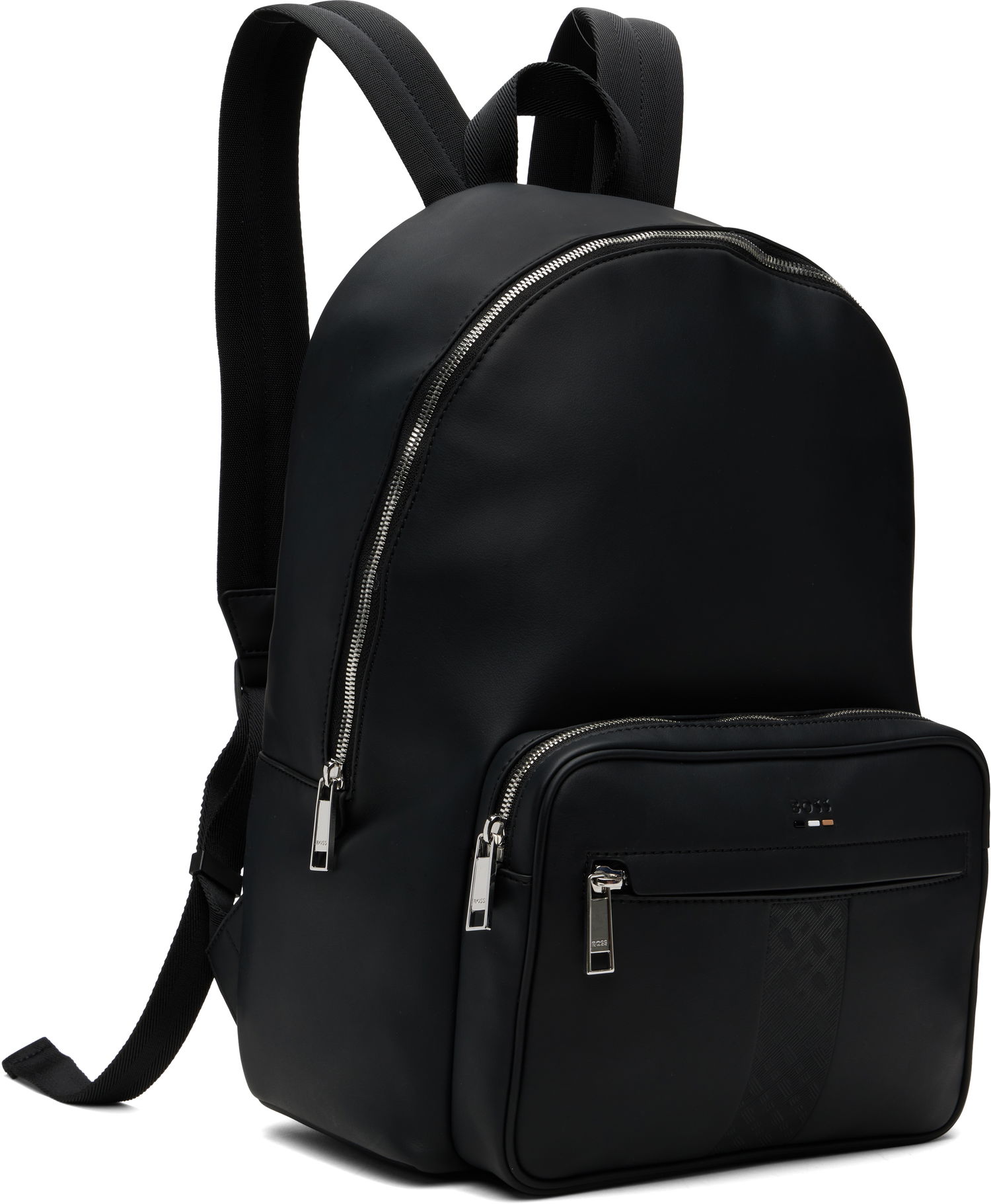 Reppu BOSS BOSS Structured Signature Trims Backpack Musta | 50552610, 1