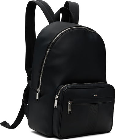 Reppu BOSS BOSS Structured Signature Trims Backpack Musta | 50552610, 1