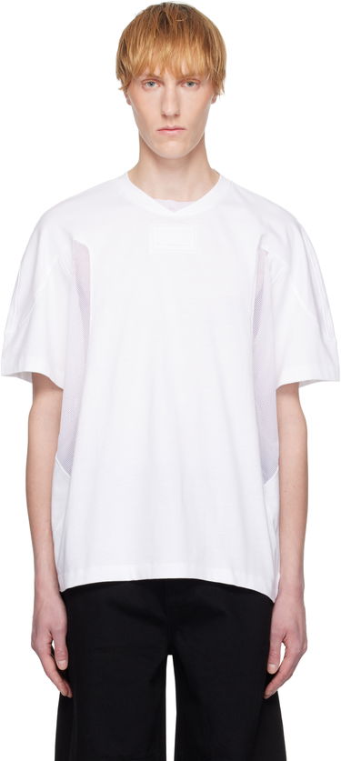 T-paita Helmut Lang Helmut Lang Sport Mesh Panel T-Shirt Valkoinen | P02HM512, 0