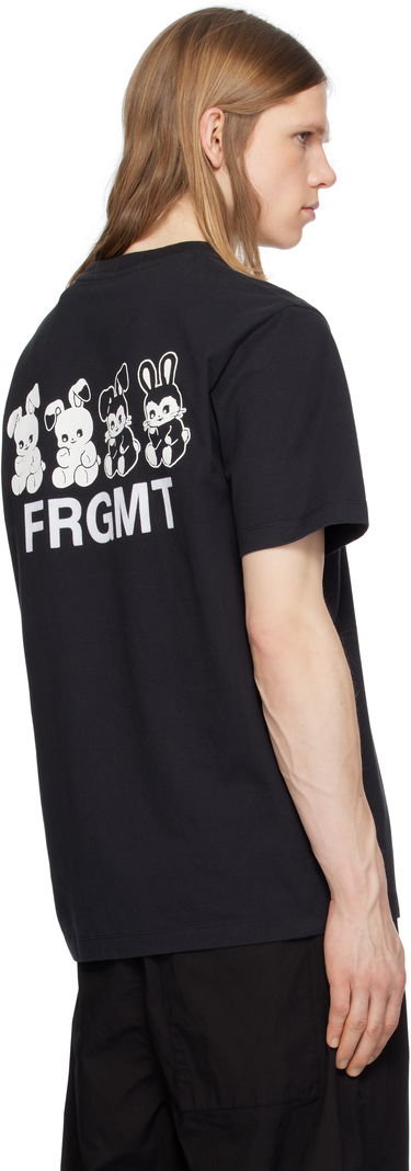 T-paita Moncler Moncler Genius x FRGMT Hiroshi Fujiwara Cartoon Logo T-Shirt Musta | K109U8C00004M3265, 2