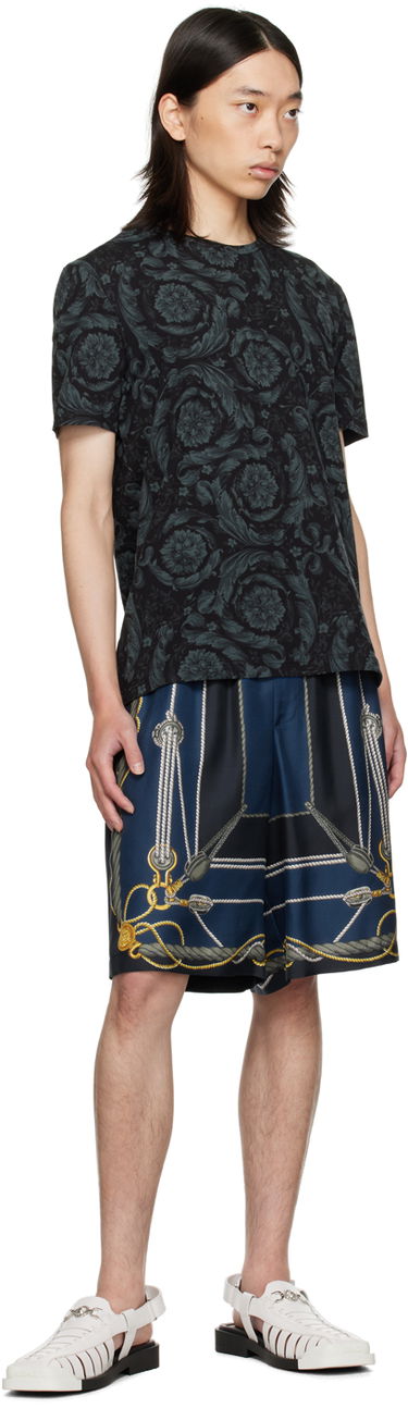 T-paita Versace Barocco Print T-Shirt Musta | 1000959_1A11188, 3