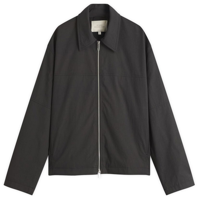 Takki Studio Nicholson Studio Nicholson Zip Through Jacket, Size Large Musta | FOLASNM-1320-GRA